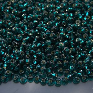 10g 27BD Silver Lined Teal Toho 3mm Magatama Seed Beads Michael's UK Jewellery
