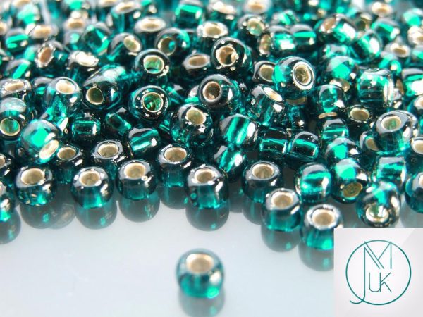 10g 27BD Silver Lined Teal Toho Seed Beads 3/0 5.5mm Michael's UK Jewellery