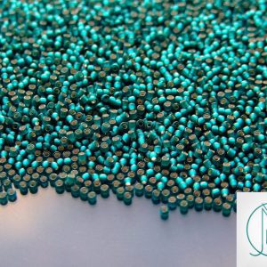 10g 27BDF Silver Lined Frosted Teal Toho Seed Beads 15/0 1.5mm Michael's UK Jewellery