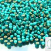 TOHO Seed Beads 27BDF Silver Lined Frosted Teal 6/0 beads mouse