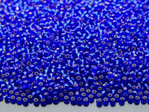 20g TOHO Beads 28 Silver Lined Cobalt 11/0 beads mouse