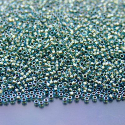 10g 284 Inside Color Aqua/Gold Lined Toho Seed Beads 15/0 1.5mm Michael's UK Jewellery