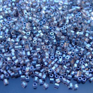 10g 288 Inside Color Blue Lined/Crystal Toho Hexagon Seed Beads 11/0 2mm Michael's UK Jewellery