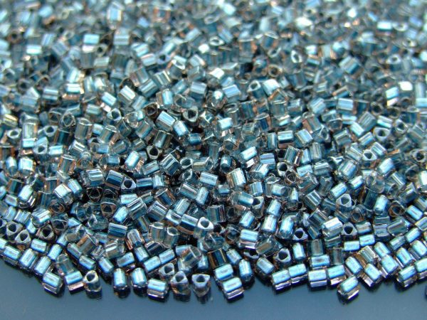 10g 288 Inside Color Blue Lined/Crystal Toho Triangle Seed Beads 11/0 2mm Michael's UK Jewellery
