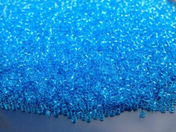 10g 3 Transparent Aquamarine Toho Seed Beads 15/0 1.5mm Michael's UK Jewellery
