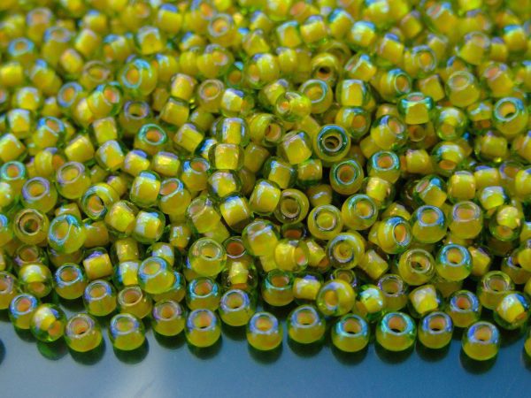 10g 302 Inside Color Jonquil/Apricot Lined Toho Seed Beads Size 6/0 4mm Michael's UK Jewellery