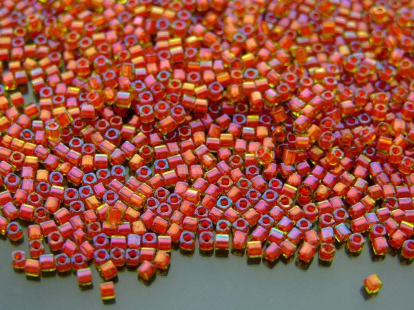 10g 303 Inside Color Jonquil/Hyacinth Lined Toho Cube Seed Beads 1.5mm Michael's UK Jewellery