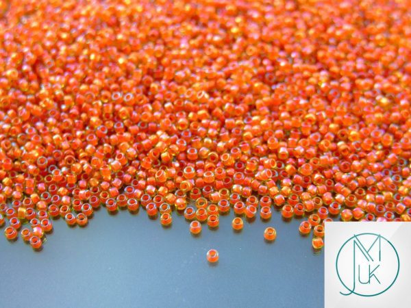10g 303 Inside Color Jonquil/Hyacinth Lined Toho Seed Beads 15/0 1.5mm Michael's UK Jewellery