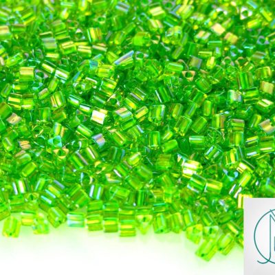 10g 306 Inside Color Jonquil/Shamrock Toho Triangle Seed Beads 8/0 3mm Michael's UK Jewellery