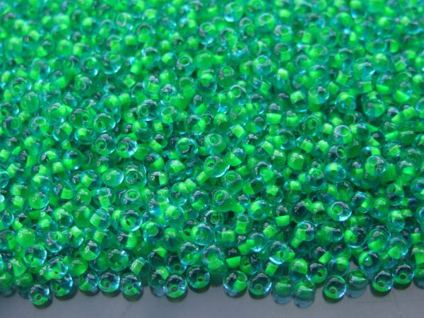 10g 307 Inside Color Aqua/Yellow Lined Toho 3mm Magatama Seed Beads Michael's UK Jewellery