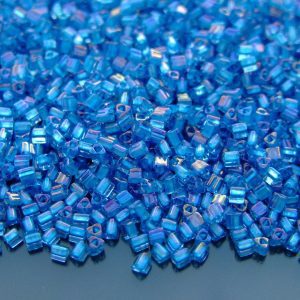 10g 309 Inside Color Light Sapphire/Opaque Blue Toho Triangle Seed Beads 11/0 2mm Michael's UK Jewellery