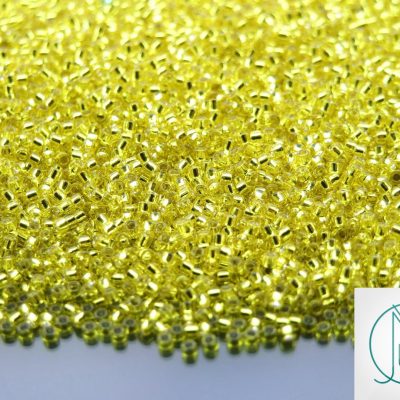 10g 32 Silver Lined Lemon Toho Seed Beads 15/0 1.5mm Michael's UK Jewellery