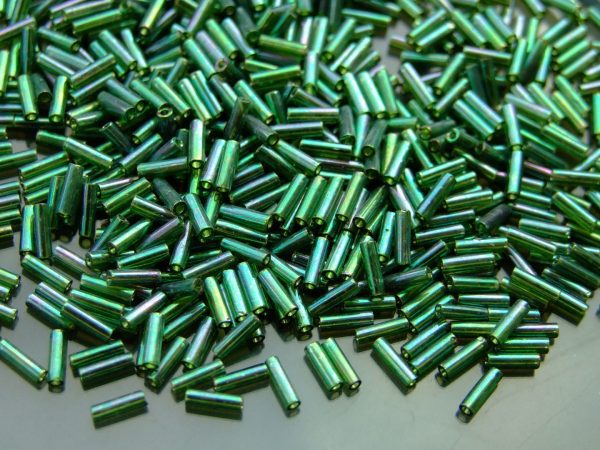 10g 322 Gold Luster Emerald Toho Bugle Seed Beads 6mm Michael's UK Jewellery
