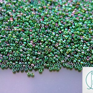 10g 322 Gold Luster Emerald Toho Seed Beads 15/0 1.5mm Michael's UK Jewellery