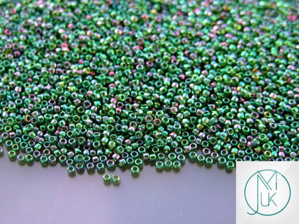 10g 322 Gold Luster Emerald Toho Seed Beads 15/0 1.5mm Michael's UK Jewellery