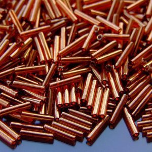 10g 329 Gold Lustered African Sunset Toho Bugle Seed Beads 9mm Michael's UK Jewellery