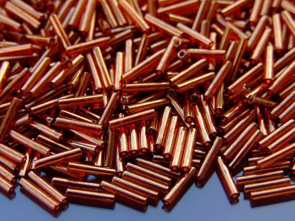 10g 329 Gold Lustered African Sunset Toho Bugle Seed Beads 9mm Michael's UK Jewellery