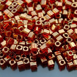 10g 329 Gold Lustered African Sunset Toho Cube Seed Beads 4mm Michael's UK Jewellery