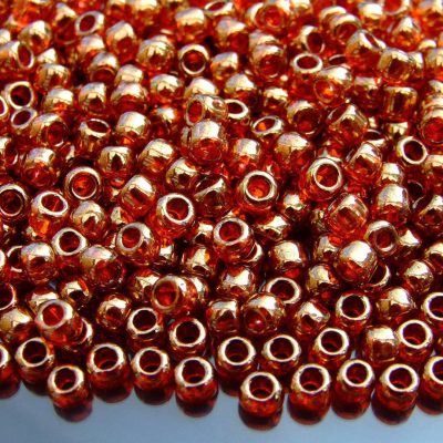 10g 329 Gold Lustered African Sunset Toho Seed Beads Size 6/0 4mm Michael's UK Jewellery