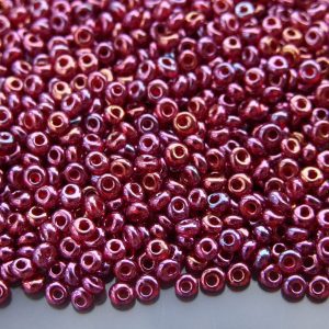 10g 332 Gold Lustered Raspberry Toho 3mm Magatama Seed Beads BEADS MOUSE