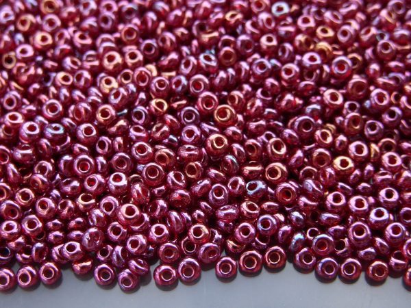 10g 332 Gold Lustered Raspberry Toho 3mm Magatama Seed Beads BEADS MOUSE