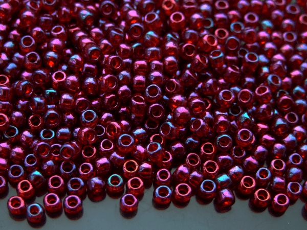 10g 332 Gold Lustered Raspberry Toho Seed Beads 6/0 4mm Michael's UK Jewellery
