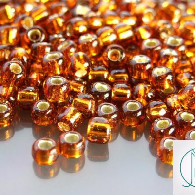 TOHO Seed Beads 34 Silver Lined Smoky Topaz 3/0 beads mouse