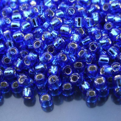 TOHO Seed Beads 35 Silver Lined Sapphire 6/0 beads mouse
