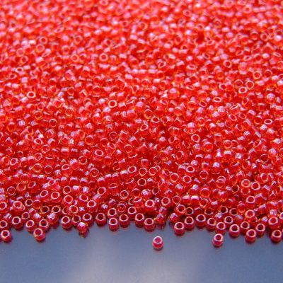 10g 365 Inside Color Light Topaz/Pomegranate Lined Toho Seed Beads 15/0 1.5mm Michael's UK Jewellery