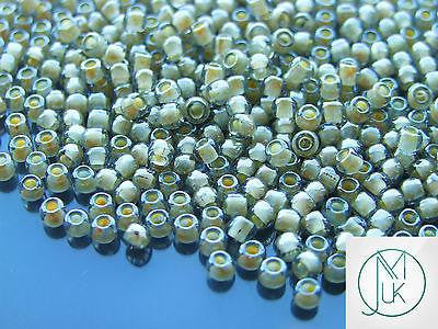 10g 369 Inside Color Black Diamond/Orange Creame Lined Toho Seed Beads 6/0 4mm Michael's UK Jewellery