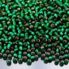 TOHO Seed Beads 36F Silver Lined Frosted Green Emerald 8/0 beads mouse