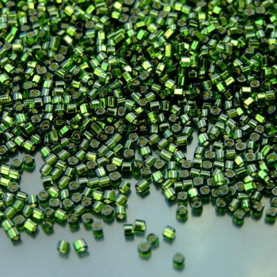 10g 37 Silver Lined Olivine Toho Cube Seed Beads 1.5mm Michael's UK Jewellery