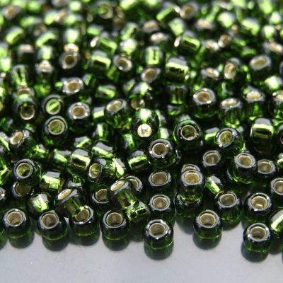 TOHO Seed Beads 37 Silver Lined Olivine 6/0 beads mouse