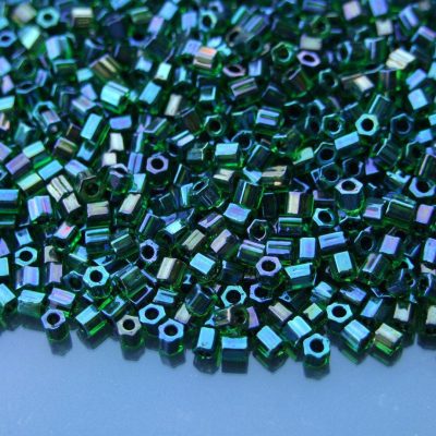10g 397 Inside Color Rainbow Green/Purple Lined Toho Hexagon Seed Beads 8/0 3mm Michael's UK Jewellery