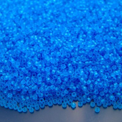 10g 3BF Transparent Frosted Medium Aquamarine Toho Seed Beads 15/0 1.5mm Michael's UK Jewellery