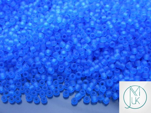 TOHO Seed Beads 3CF Transparent Frosted Dark Aqua 11/0 beads mouse