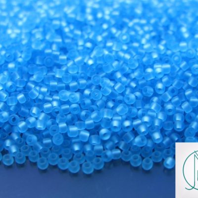 20g TOHO Beads 3F Transparent Aquamarine Frosted 11/0 beads mouse