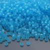 TOHO Seed Beads 3F Transparent Frosted Aquamarine 8/0 beads mouse