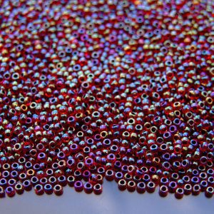 10g 400 Inside Color Rainbow Ruby/Jet Lined Toho Seed Beads 15/0 1.5mm Michael's UK Jewellery