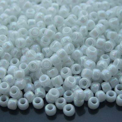10g 401 Opaque White Rainbow Toho Seed Beads 6/0 4mm Michael's UK Jewellery