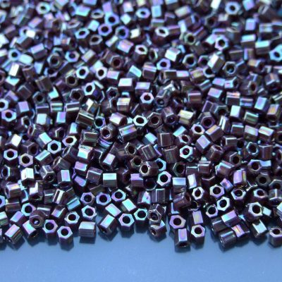 10g 406 Opaque Oxblood Rainbow Toho Hexagon Seed Beads 8/0 3mm Michael's UK Jewellery