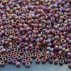 TOHO Seed Beads 406F Opaque Rainbow Frosted Oxblood 8/0 beads mouse