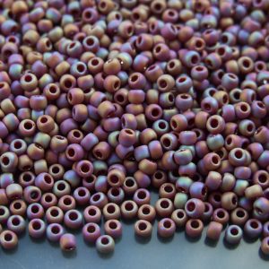 10g 406F Opaque Rainbow Frosted Oxblood Toho Seed Beads 8/0 3mm Michael's UK Jewellery