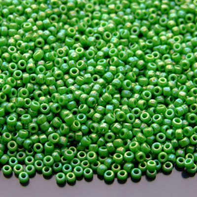 20g TOHO Beads 407 Opaque Rainbow Mint Green 11/0 beads mouse