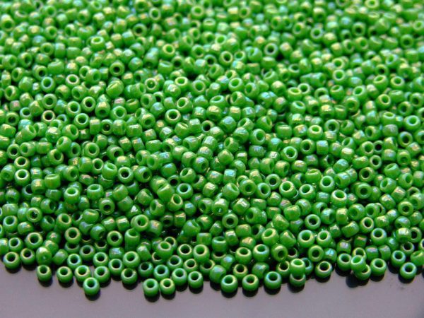 20g TOHO Beads 407 Opaque Rainbow Mint Green 11/0 beads mouse