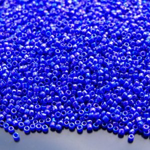 10g 408 Opaque Rainbow Navy Blue Toho Seed Beads 15/0 1.5mm Michael's UK Jewellery