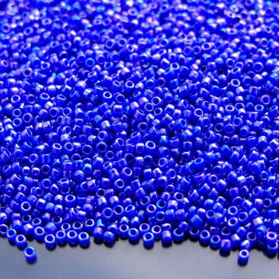 10g 408 Opaque Rainbow Navy Blue Toho Seed Beads 15/0 1.5mm Michael's UK Jewellery