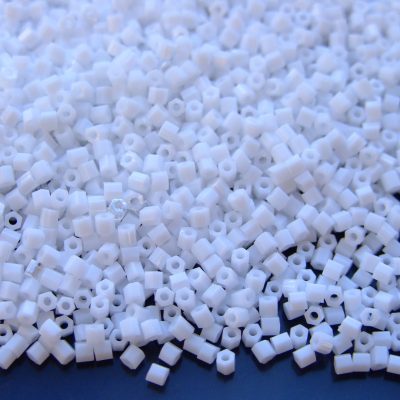 10g 41 Opaque White Toho Hexagon Seed Beads 11/0 2mm Michael's UK Jewellery