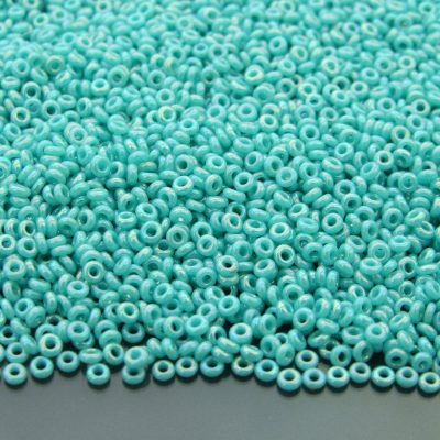 10g 413 Opaque Turquoise Rainbow Toho Demi Round Seed Beads 11/0 2mm Michael's UK Jewellery