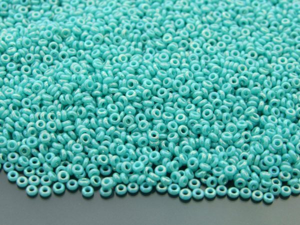 10g 413 Opaque Turquoise Rainbow Toho Demi Round Seed Beads 11/0 2mm Michael's UK Jewellery